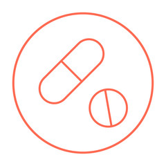 Pills line icon.