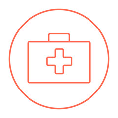 First aid kit line icon.