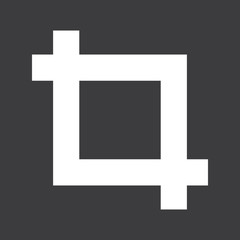 Obraz premium crop tool icon