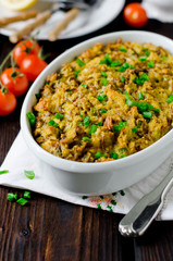 Chicken casserole with bread