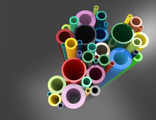 Colorful Plastic Pipes 