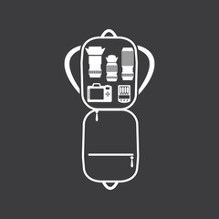 Photo backpack icon