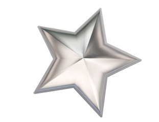 3d silver star