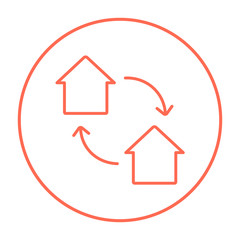 House exchange line icon.