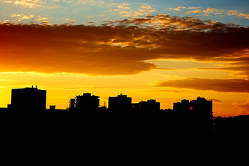 Odessa Evening cityscape from a high floor on the exterior
