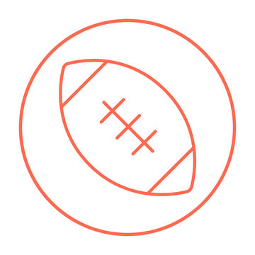 Rugby football ball line icon.