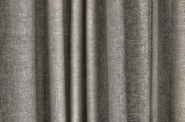 Taupe curtain detail