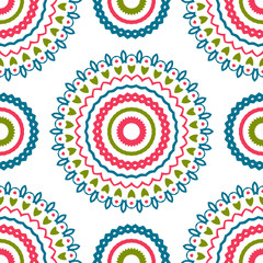 Fototapeta premium Vintage universal different seamless eastern patterns (tiling). Endless texture can be used for wallpaper, pattern fill, web page background, surface textures clothes. Retro geometric ornament.