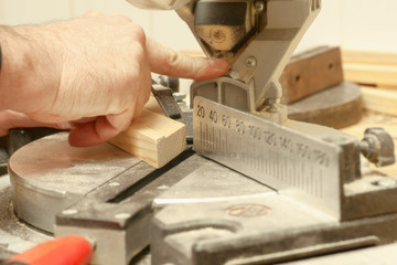 carpenter working,hammer,meter and screw-driver on construction background
