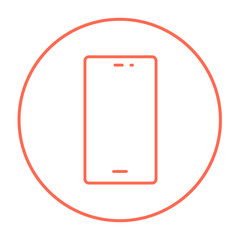 Mobile phone line icon
