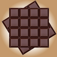 Dark Tile Chocolate  Background. Vector