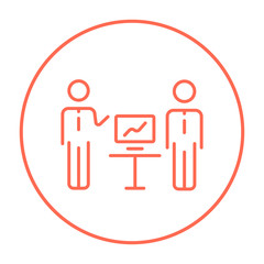Business presentation line icon