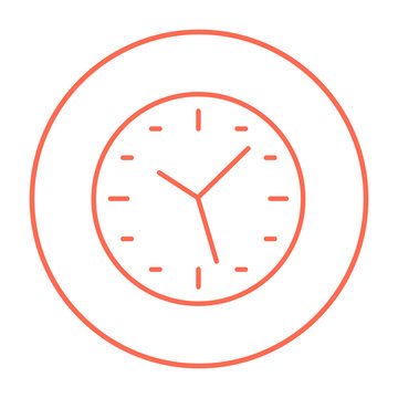 Wall clock line icon