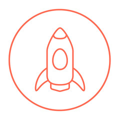 Rocket line icon.