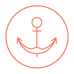 Anchor line icon.