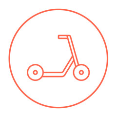 Kick scooter line icon.