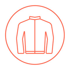 Biker jacket line icon.