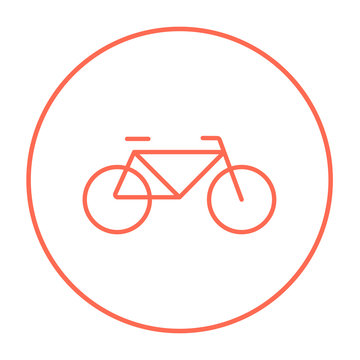 Bicycle line icon.