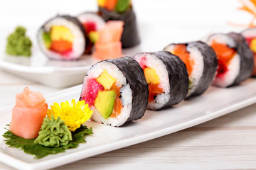 Row of maki sushi © jc_studio