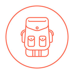 Backpack line icon.