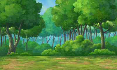 Obraz premium Background forest daytime