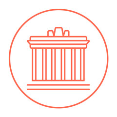 Acropolis of Athens line icon.