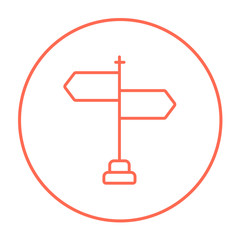 Travel traffic sign line icon.