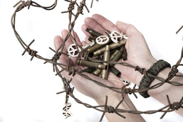 war woman with weapon