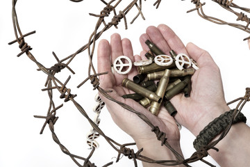 war woman with weapon