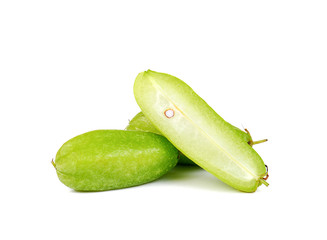 Averrhoa bilimbi on white background.