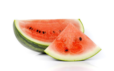 Watermelon slices,Fruit for summer isolated on white background.