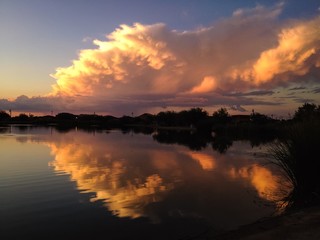 Sunset storm clouds 