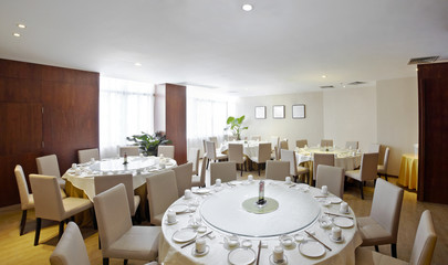 Chinese style restaurant interior
