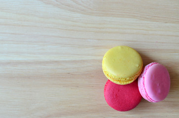 Macaron On Wooden Board