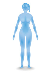 woman body silhouette, vector illustration