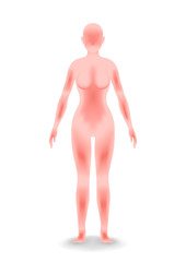 woman body silhouette, vector illustration