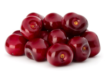 Sweet cherry berries isolated on white background cutout