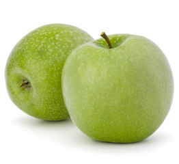 green apple isolated on white background cutout