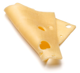 cheese slice isolated on white background cutout