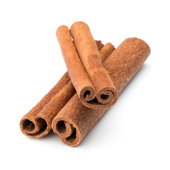 cinnamon stick spice isolated on white background closeup