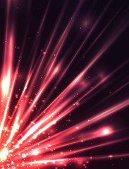 Obraz premium Vector illustration with the explosion and bright rays