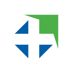 Abstract Cross Arrow Sign Symbol