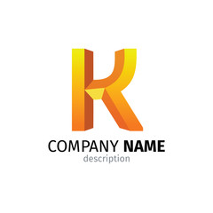 Letter K logo icon design template elements
