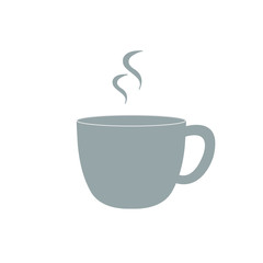 Stylized icon of a colored cup on a white background