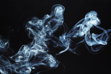 White smoke isolated on white background