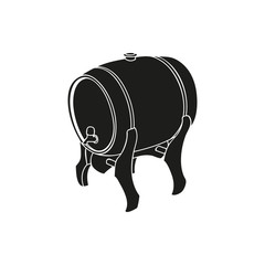 Keg of irish ale simple icon on white background