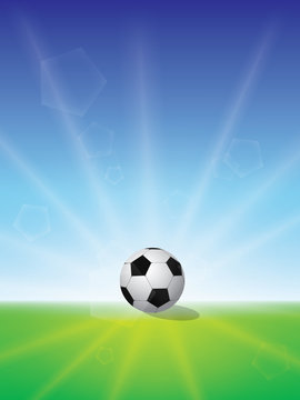 Football / Soccer Sunrise. Vector Background
