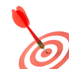Red dart on target