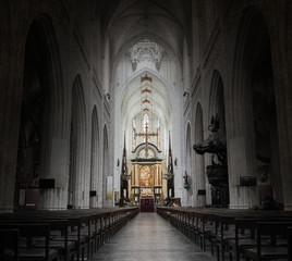 Fototapeta premium Inside of a creepy old church