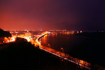 Fototapeta na wymiar City landscape at night